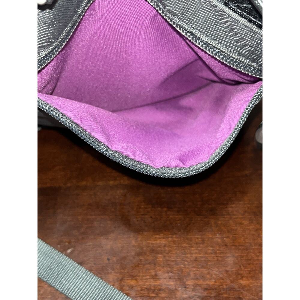Baggallini Journey RFIDCrossbody Purse Travel Bag Small Dark Gray Purple Lining - Picture 10 of 15